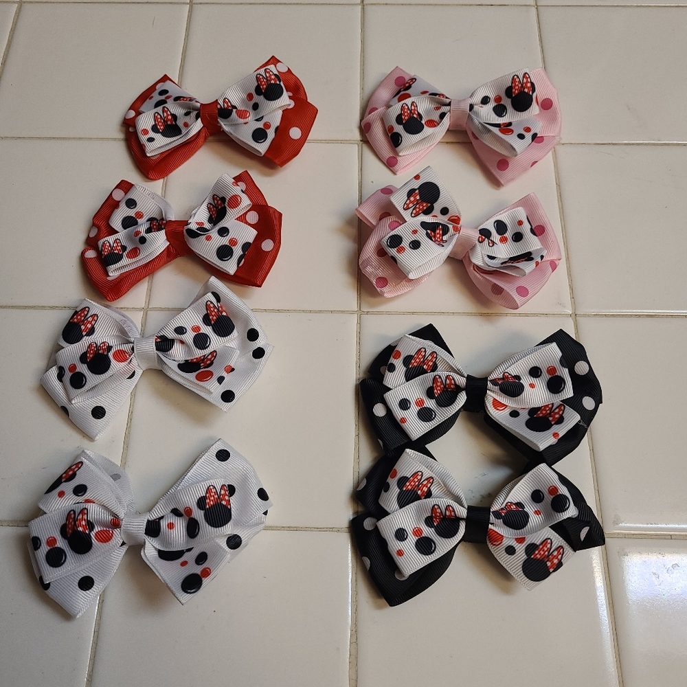 Hair bows for girls inspired Minnie Mouse
